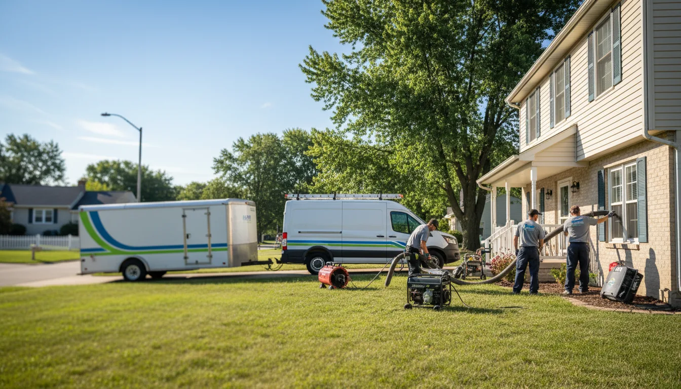 Flooded Basement Restoration And Cleanup With Repair in Orland, IN near me